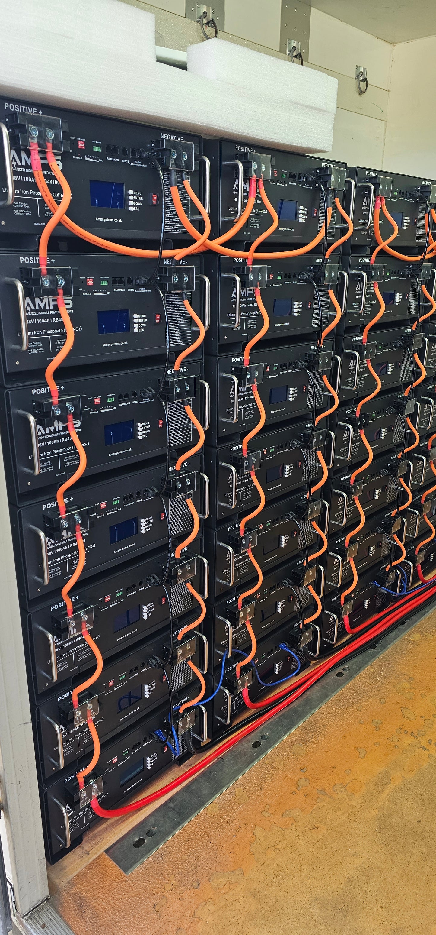 RB48100 | RB48150 - 48V 100Ah or 150Ah Stack / RACK Batteries 16S 5.12kWh | 7.68kWh