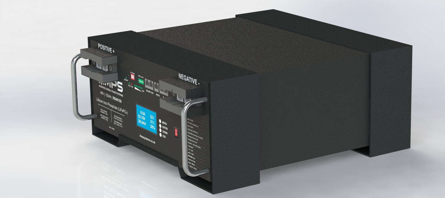 RB48100 | RB48150 - 48V 100Ah or 150Ah Stack / RACK Batteries 16S 5.12kWh | 7.68kWh