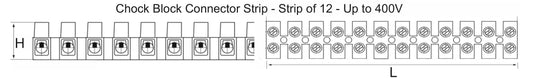 Connection Blocks Choc Block Style (12 stack) 3A | 10A | 20A | 60A | 100A 400V