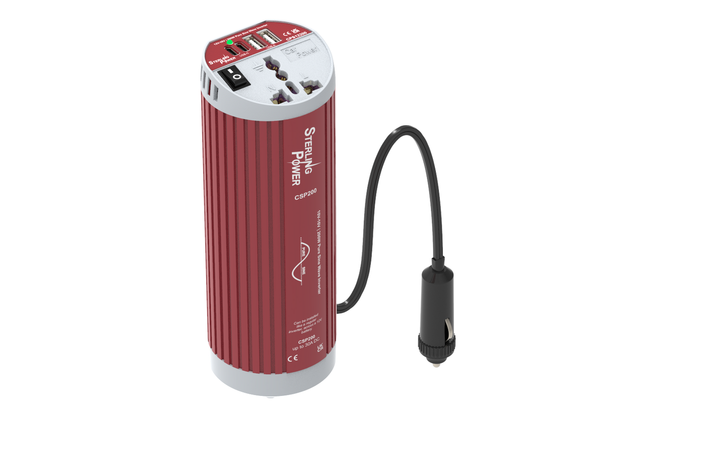 CokeCan Pure Sine Wave Inverter 200W 12V