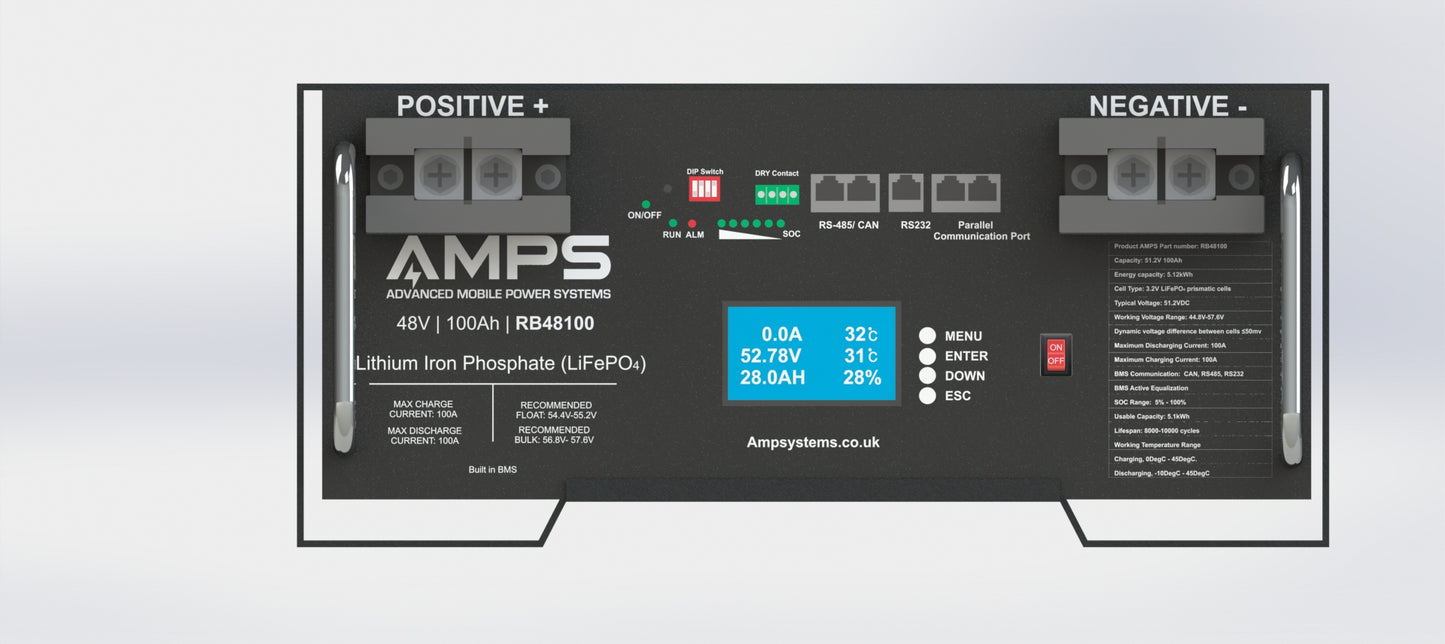 48V LiFePO4 - heated lithium batteries