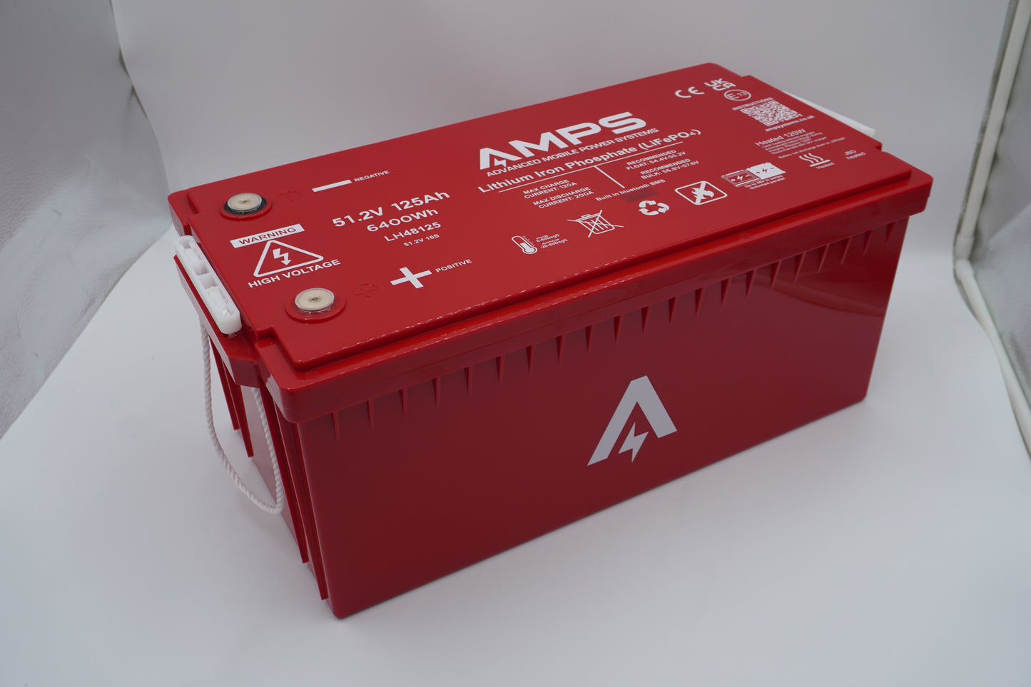 48V 125Ah LiFePO4 battery w/ heater and bluetooth