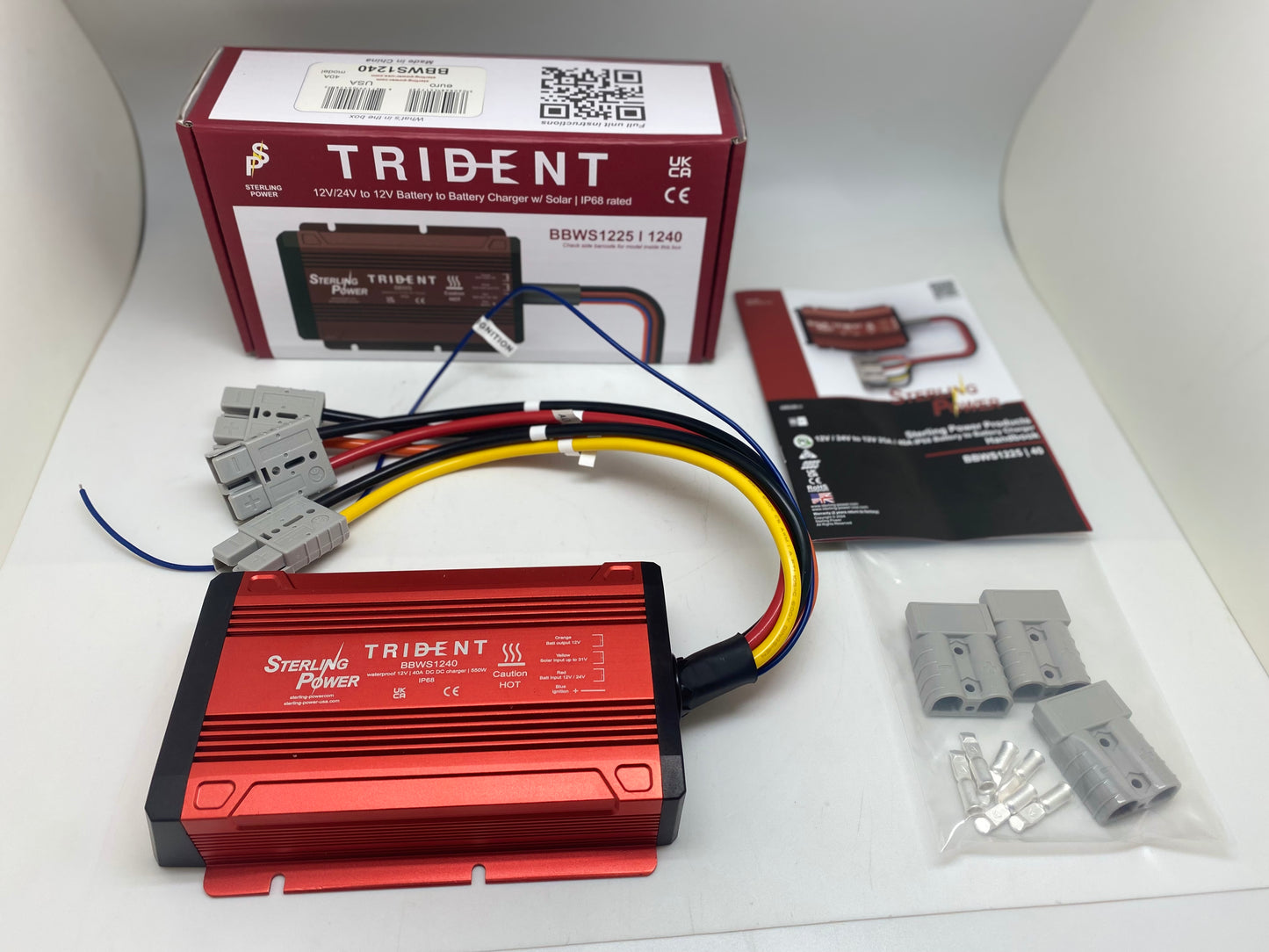 TRIDENT - Pro Batt BBWS 12/24V to 12V 25A | 40A model IP68 Rating BBWS w/ MPPT solar