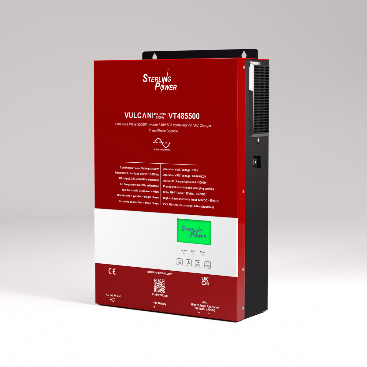 48V | 5500W Pure Sine Wave Inverters, 80A charger and MPPT solar | VUL ...