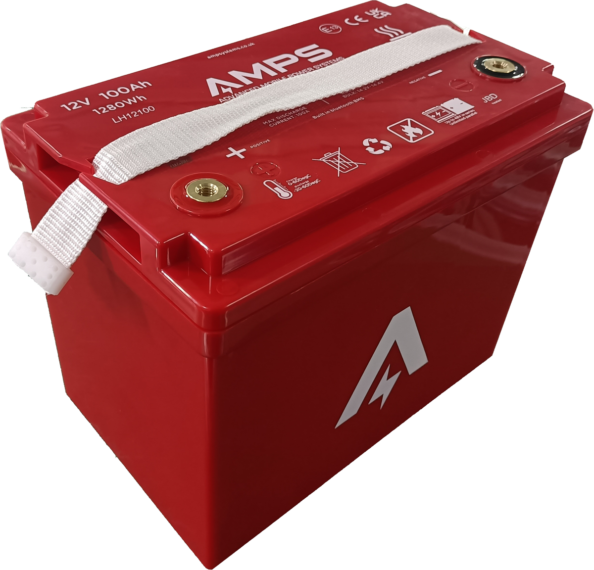 Humsienk 12V 100Ah LiFePO4 Lithium Battery – Deep Cycle, 1280W, Off-Grid RV Solar Home – 5-Year Warranty