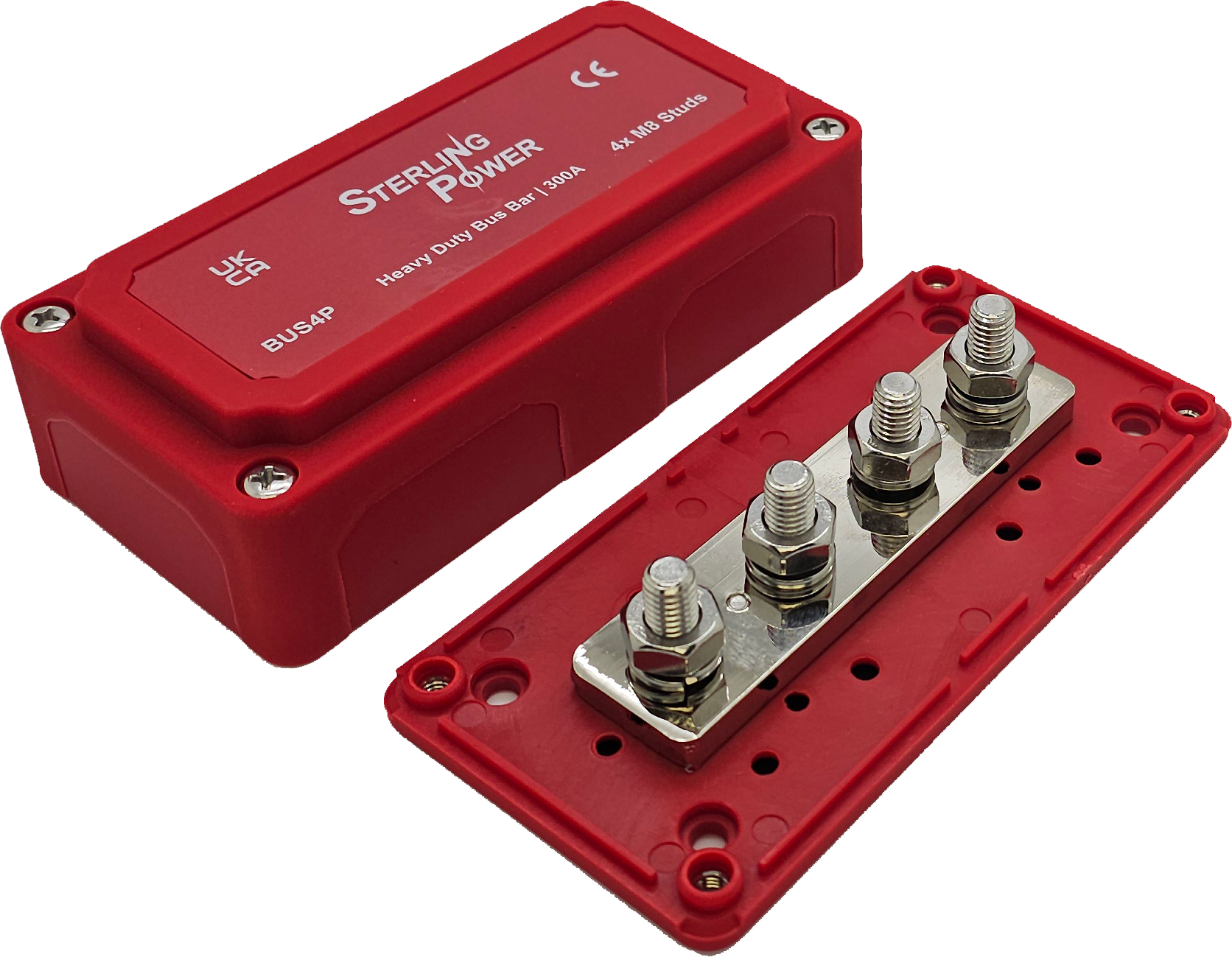 8mm BusBar - 4 way - Red and Black – Sterling Power Products