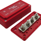 8mm BusBar - 4 way - Red and Black