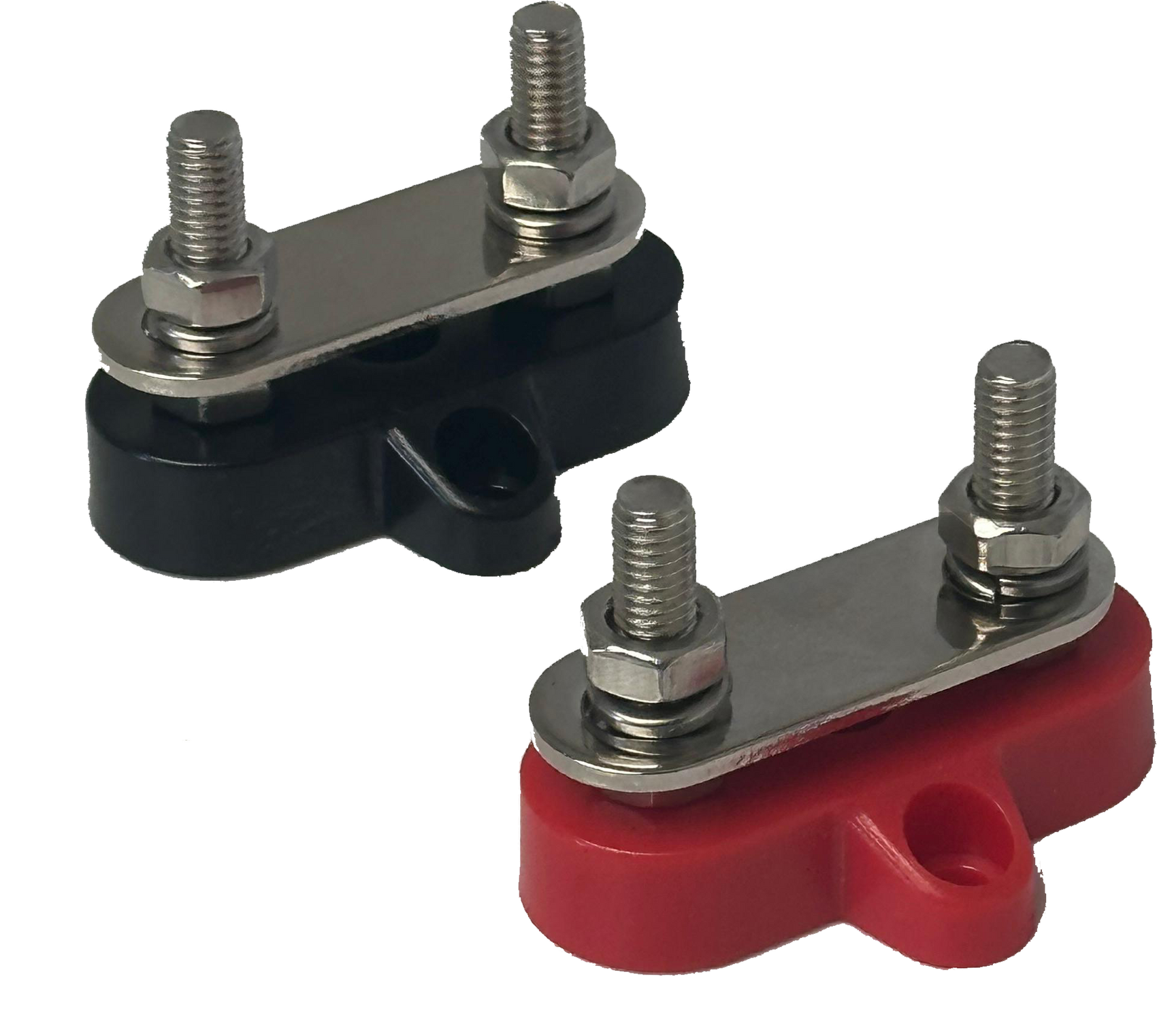 2 way busbar Red / Black Pair 6mm bolts