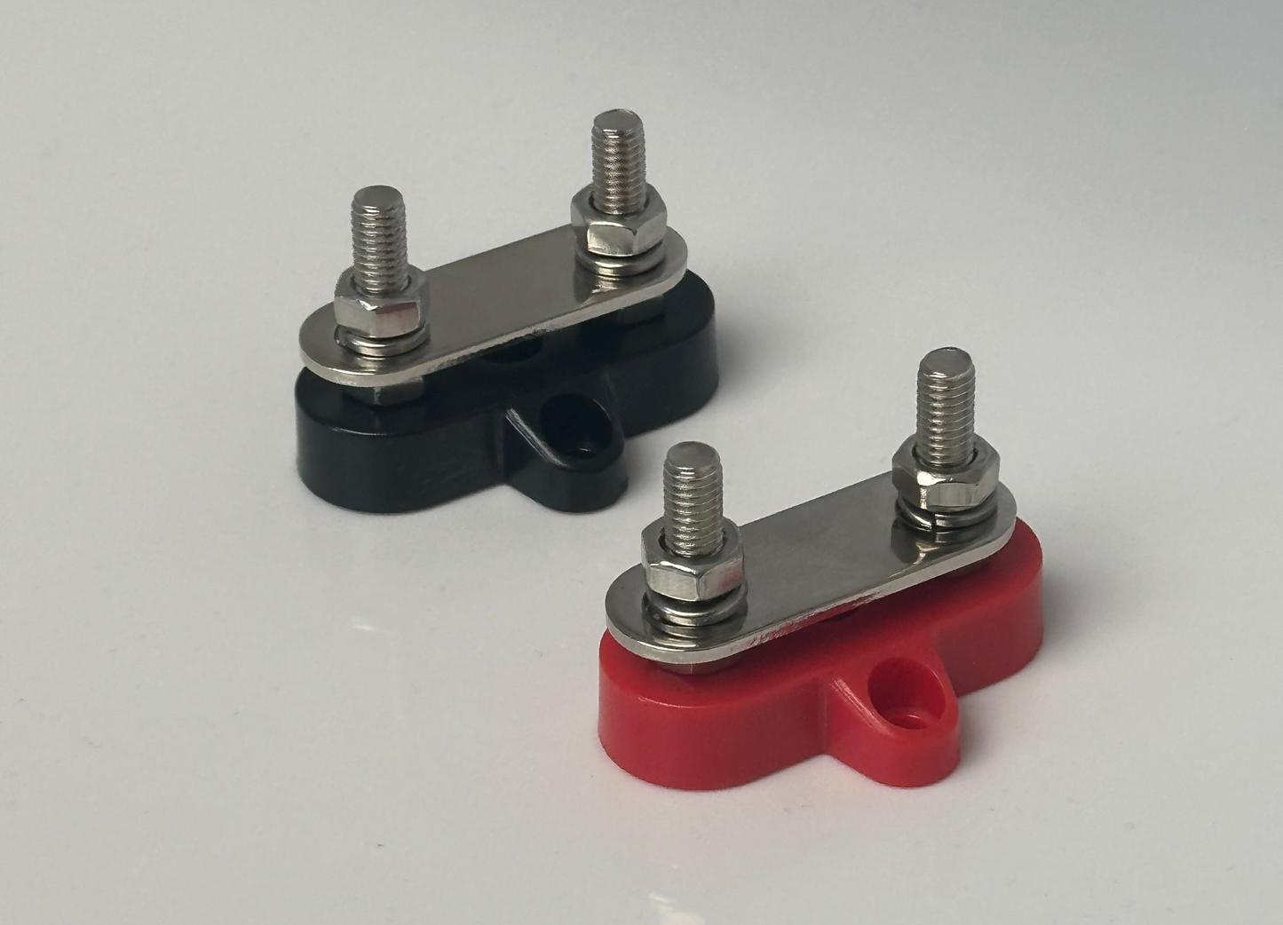 2 way busbar Red / Black Pair 6mm bolts