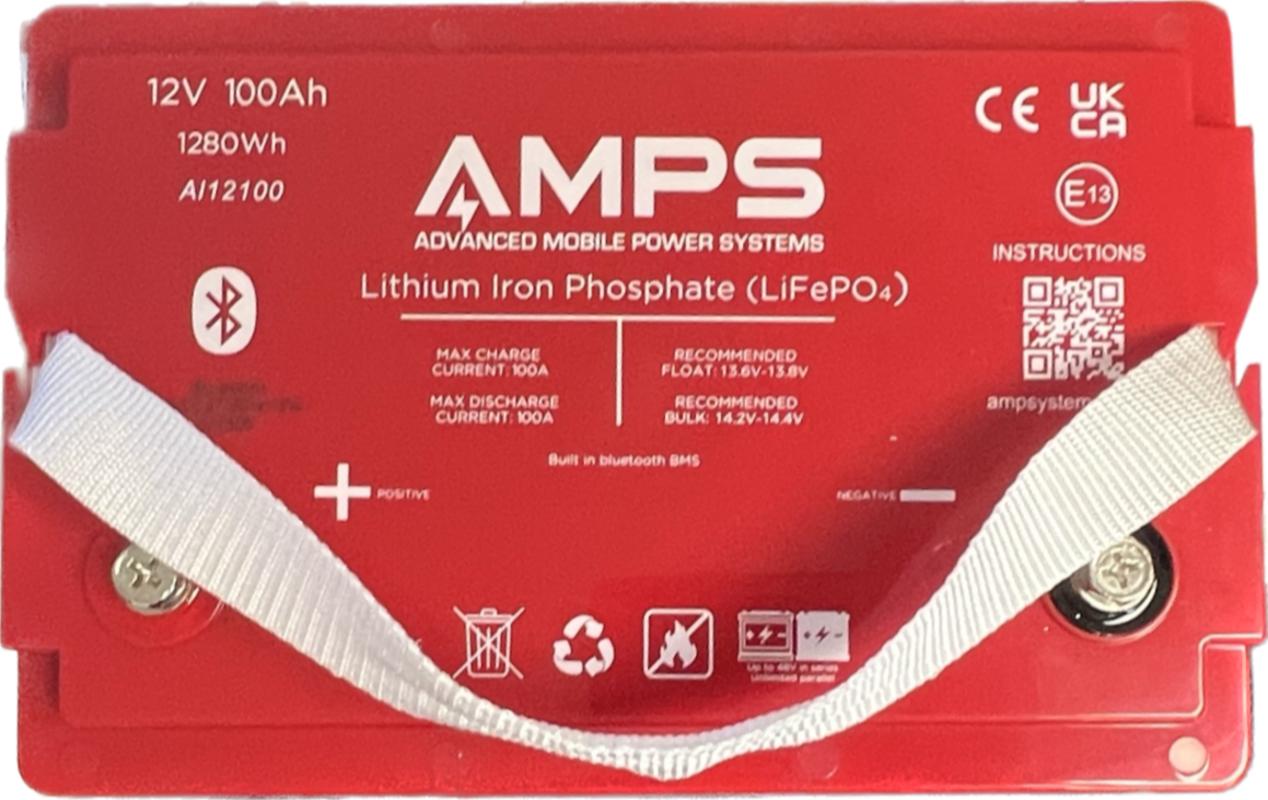 12V 100Ah LiFePO4 - Lithium Iron Phosphate Battery w/ Bluetooth (clearance)