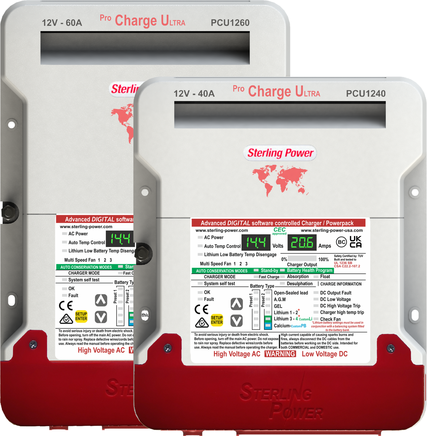 Pro Charge Ultra (10A to 60A and 12V, 24V, 32V, 36V, 48V models available) (5yr Warranty)
