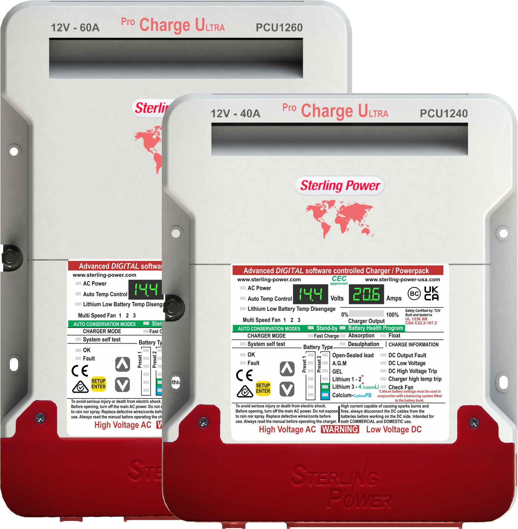 Pro Charge Ultra (10A to 60A and 12V, 24V, 32V, 36V, 48V models available) (5yr Warranty)