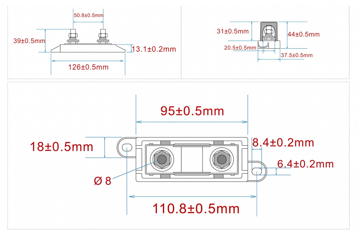 MEGA Fuses and holder