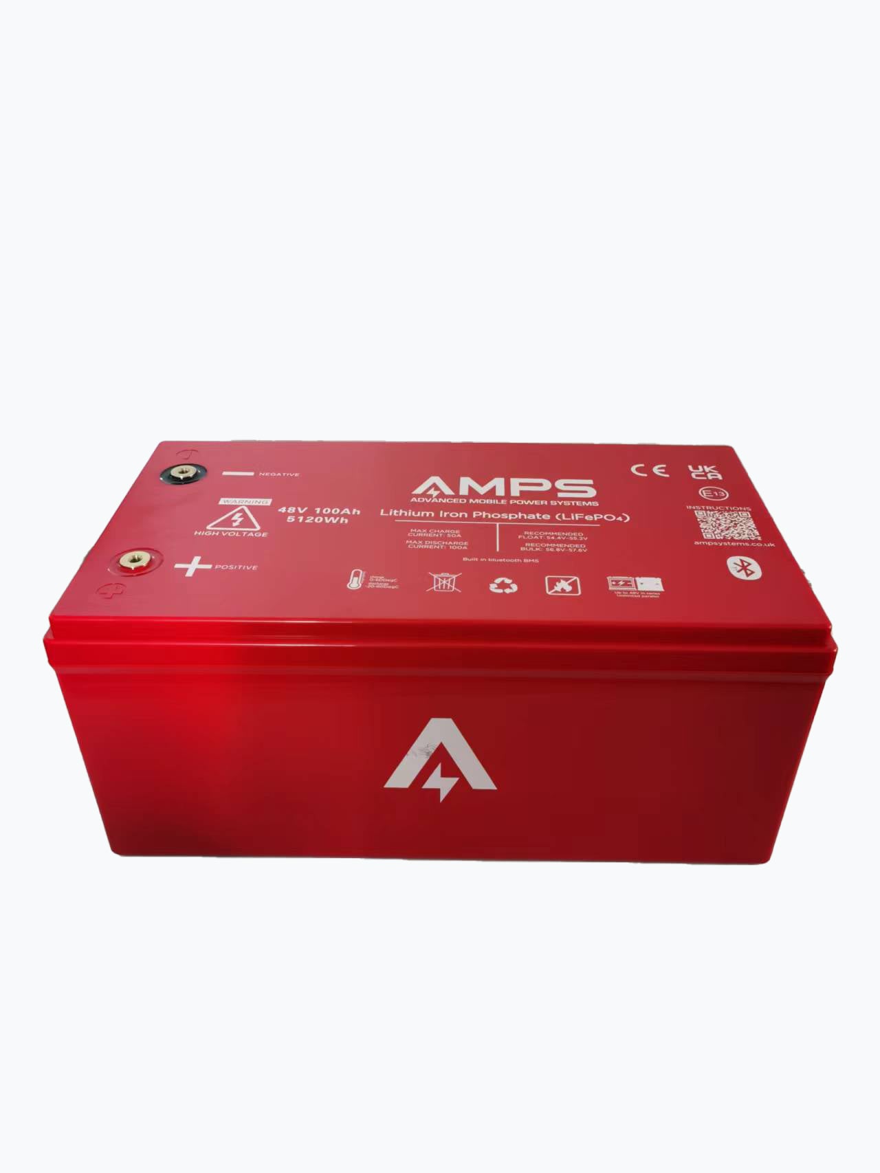 48V 100Ah LiFePO4 - Lithium Iron Phosphate Battery w/ Bluetooth