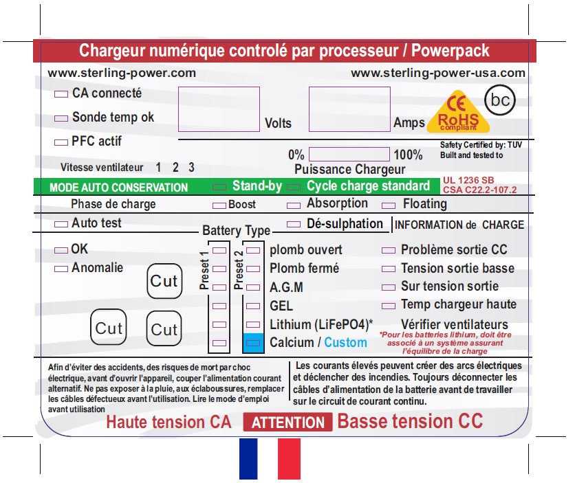 Pro Charge Ultra (10A to 60A and 12V, 24V, 32V, 36V, 48V models available) (5yr Warranty)