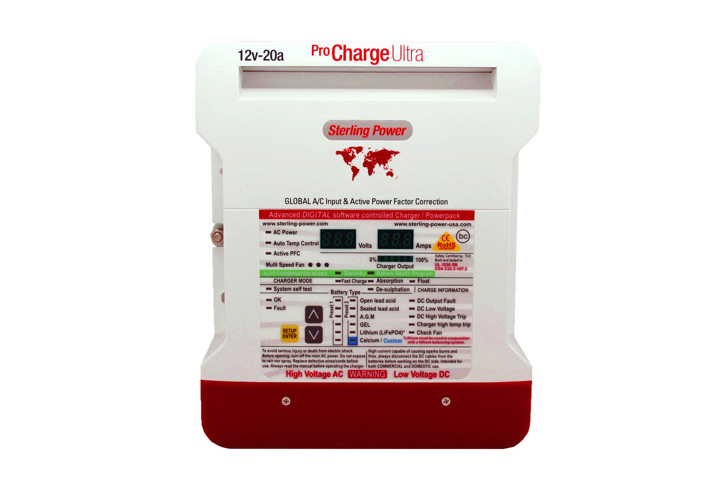 Pro Charge Ultra (10A to 60A and 12V, 24V, 32V, 36V, 48V models available) (5yr Warranty)