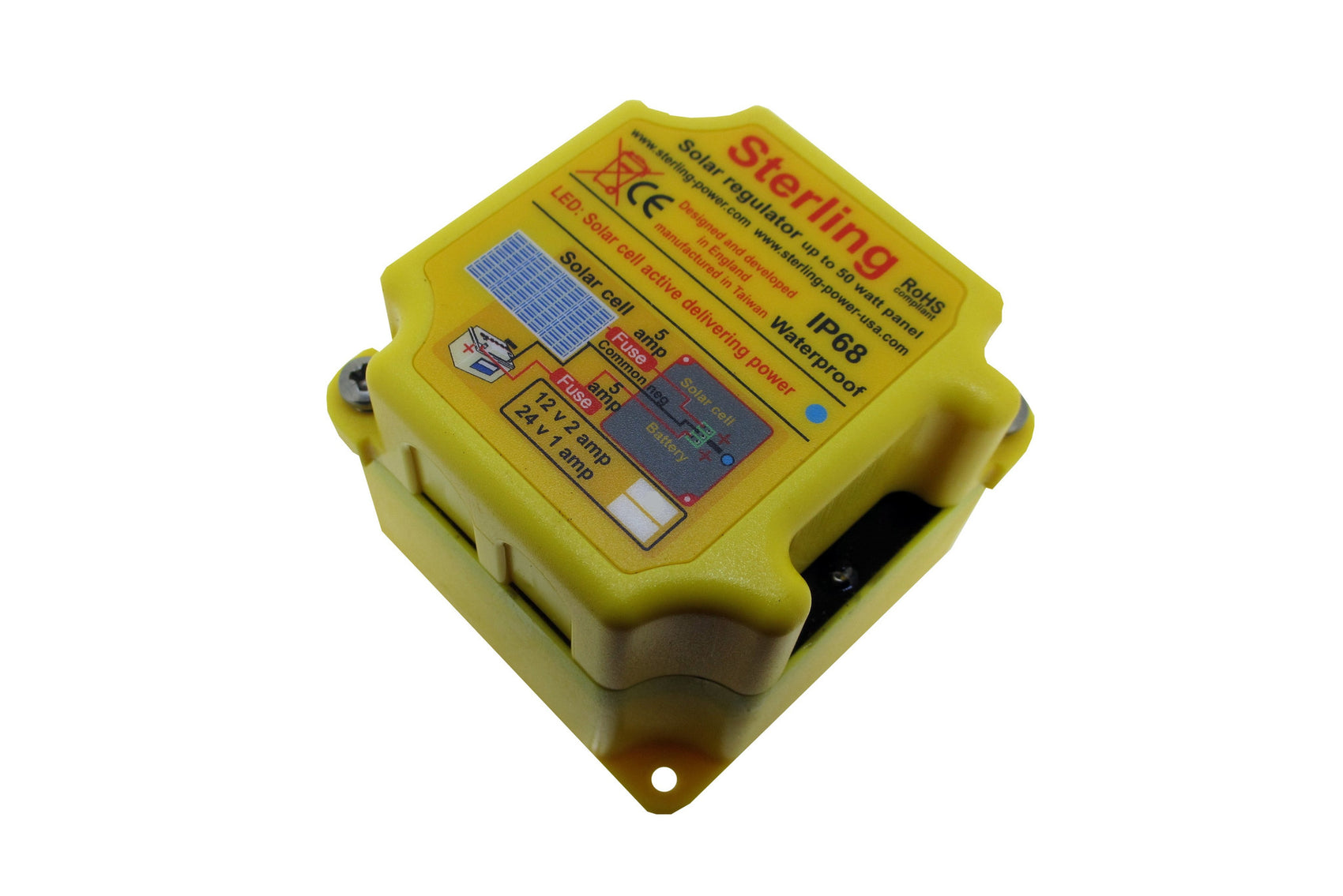 Solar Regulator, Small 2A Switching Regulator waterproof IP66