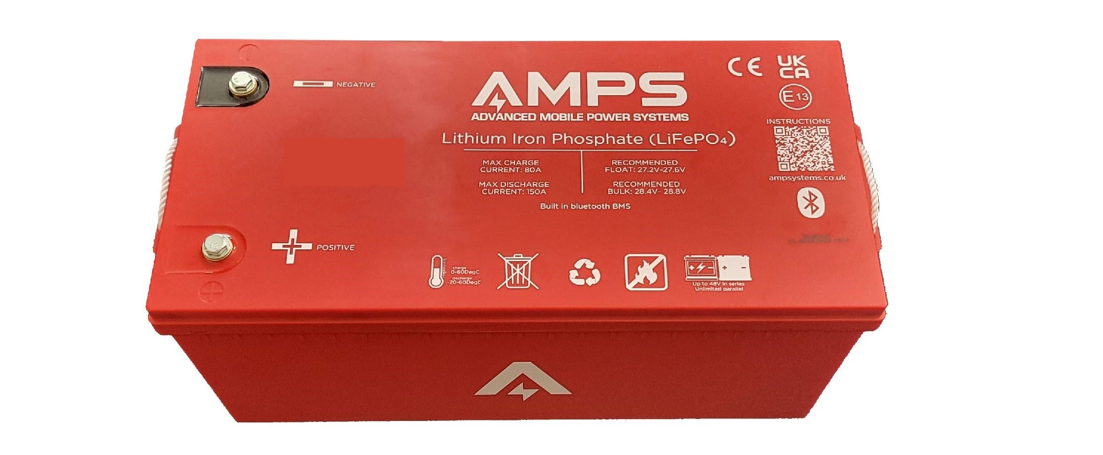 24V 150Ah LiFePO4 - Lithium Iron Phosphate Battery w/ Bluetooth